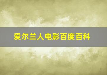 爱尔兰人电影百度百科