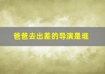 爸爸去出差的导演是谁