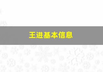 王进基本信息