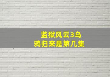 监狱风云3乌鸦归来是第几集