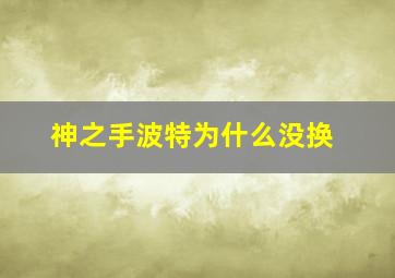 神之手波特为什么没换