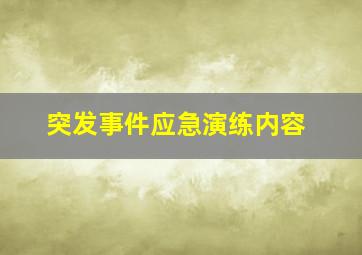 突发事件应急演练内容