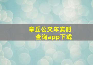 章丘公交车实时查询app下载