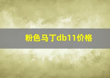 粉色马丁db11价格