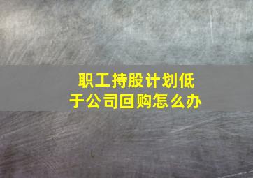 职工持股计划低于公司回购怎么办