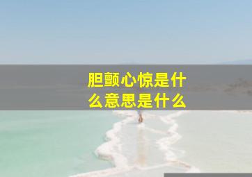 胆颤心惊是什么意思是什么