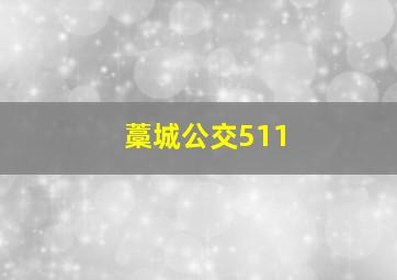 藁城公交511