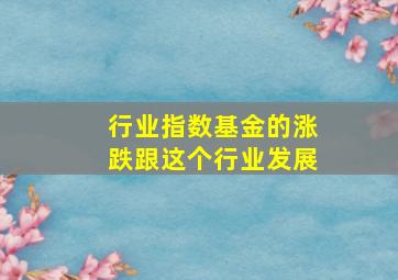 行业指数基金的涨跌跟这个行业发展