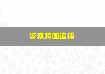 警察跨国追捕