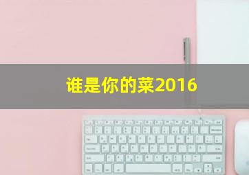 谁是你的菜2016