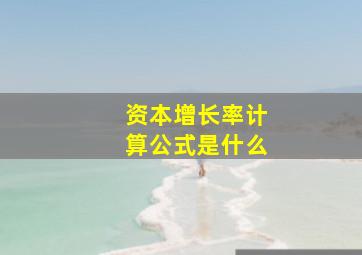 资本增长率计算公式是什么