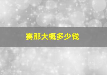 赛那大概多少钱