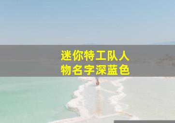 迷你特工队人物名字深蓝色