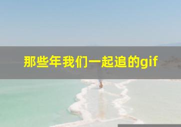 那些年我们一起追的gif