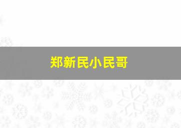 郑新民小民哥