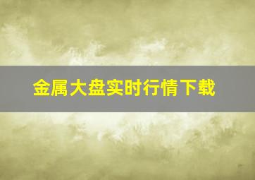 金属大盘实时行情下载