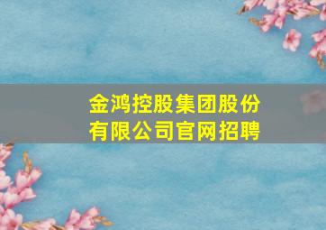 金鸿控股集团股份有限公司官网招聘