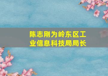 陈志刚为岭东区工业信息科技局局长