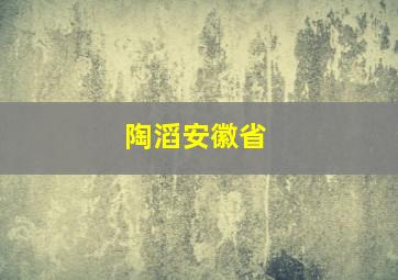 陶滔安徽省