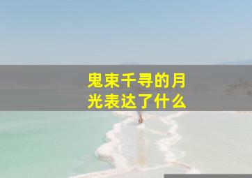 鬼束千寻的月光表达了什么