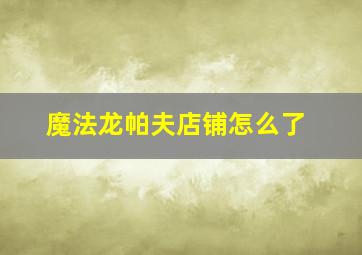 魔法龙帕夫店铺怎么了