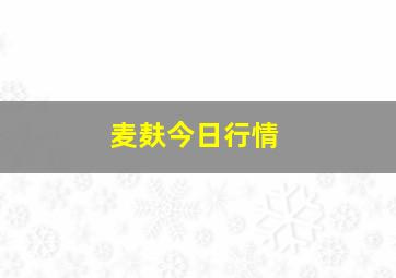 麦麸今日行情