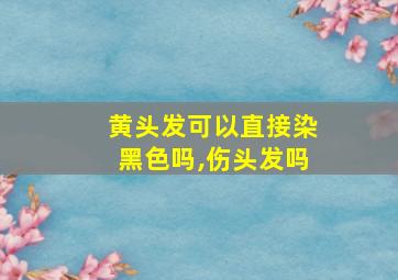 黄头发可以直接染黑色吗,伤头发吗