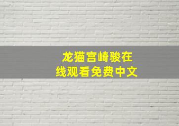 龙猫宫崎骏在线观看免费中文