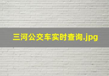 三河公交车实时查询