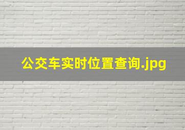 公交车实时位置查询