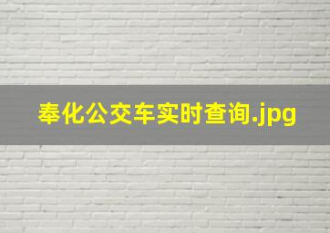 奉化公交车实时查询