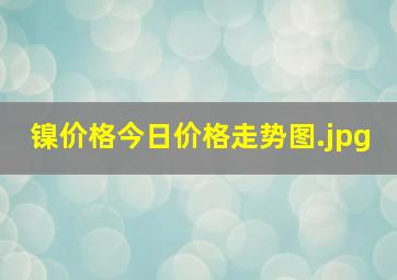 镍价格今日价格走势图