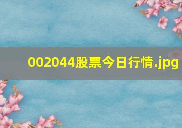 002044股票今日行情