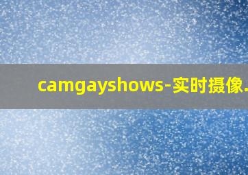 camgayshows-实时摄像