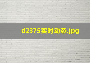 d2375实时动态