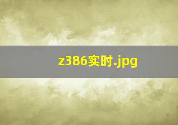 z386实时